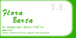 flora barta business card